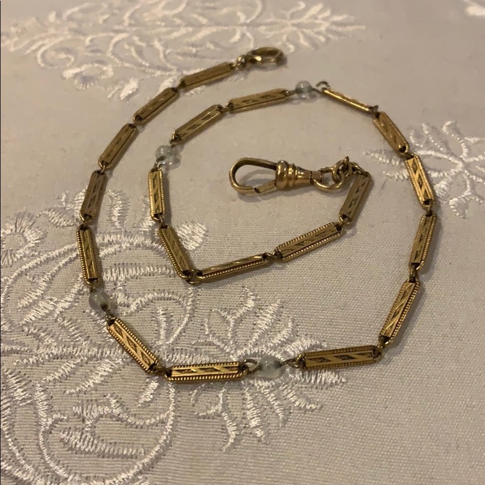 Lovely vintage watch chain or choker 12k GF